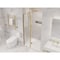 Anzzi 33.3 in. x 72 in. H Hinged Frameless Shower Door in Brushed Gold w/ Tsunami Guard Tempered Glass SD-AZ14-01BG - alternate 2